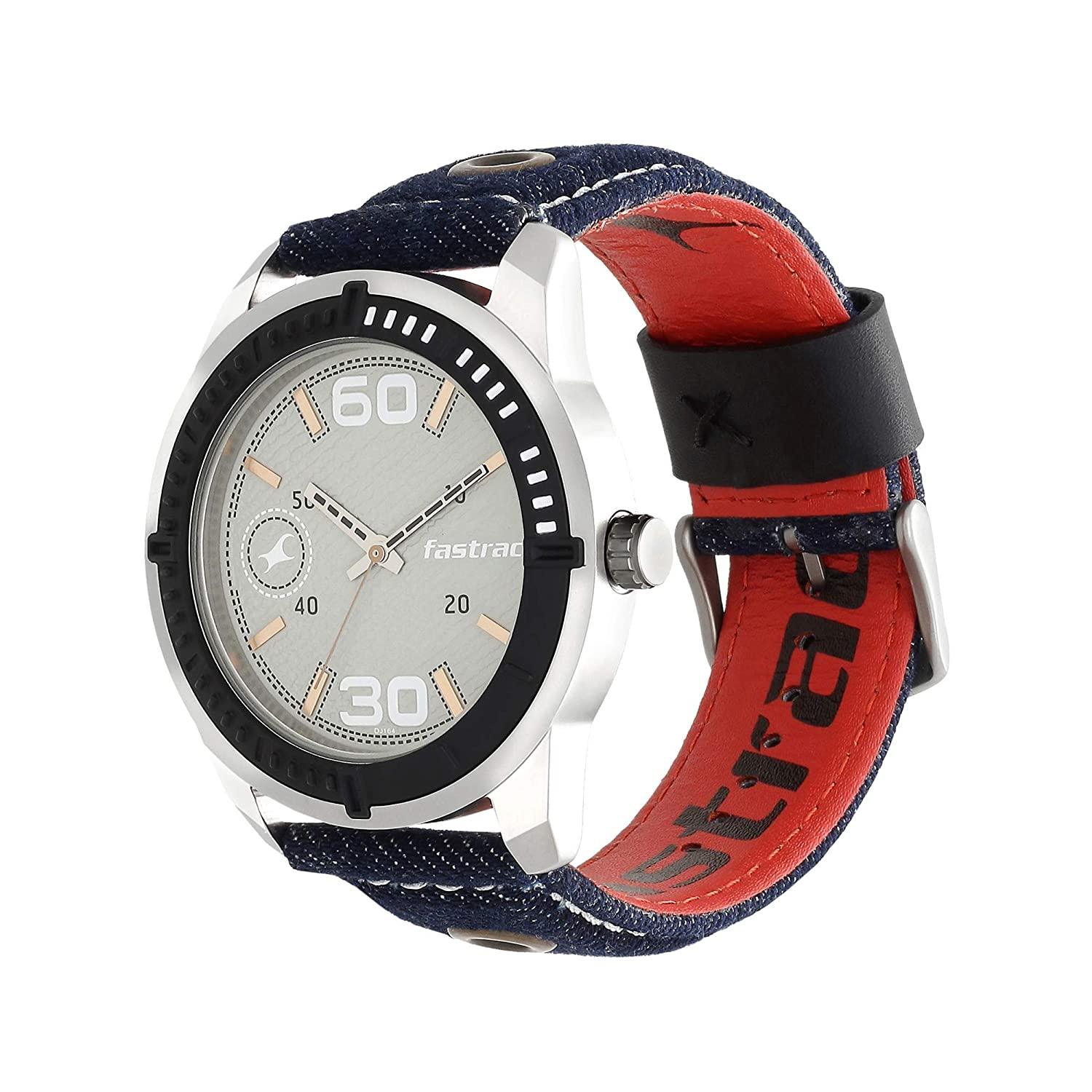Buy Online Fastrack Denim Quartz Analog White Dial Denim Strap Watch for  Girls - np6180sl01 | Titan